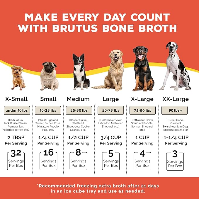 Brutus Bone Broth Liquid for Dogs | All Natural | Made in USA | Glucosamine & Chondroitin for Healthy Joints | Human Grade Ingredients | Hydrating Food Topper, Gravy & Treat (Pork, 2-Pack)
