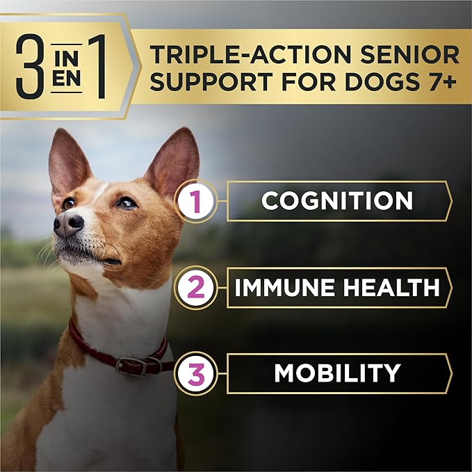 Purina Pro Plan AdvantEDGE Senior Support Plus Small Breed Shredded Blend Chicken and Rice Formula Dry Dog Food - 12 lb. Bag