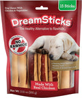 DreamBone DreamSticks With Real Chicken Chews For Dogs, 15 Count, These Easy-to-Digest Rawhide-Free Chews are a Dog’s Favorite Distraction