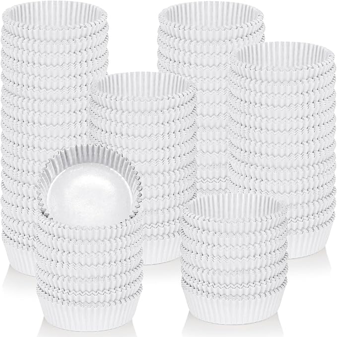1000 Pcs Bulk Large Pet Disposable Feeding Bowls Liner Cat Food Bowls Paper Liner Pets Disposable Feeding Bowl Small Paper Cat Plates for Small Dogs Cats Dish Bowl(White)