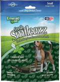 Emerald Pet Fresh Smileezz Grain Free Dog Dental Treats — Minty Fresh Breath and Clean Teeth for Puppies and Small Dog Breeds — Made in USA Small, 12 Oz