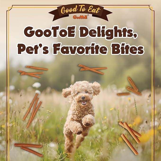Gootoe Dog Treats, Chicken Jerky for Dogs - Premium Dog Training Treats; High-Protein, Gluten-Free, Hypoallergenic, Grain-Free, Chicken Roll, 12 oz