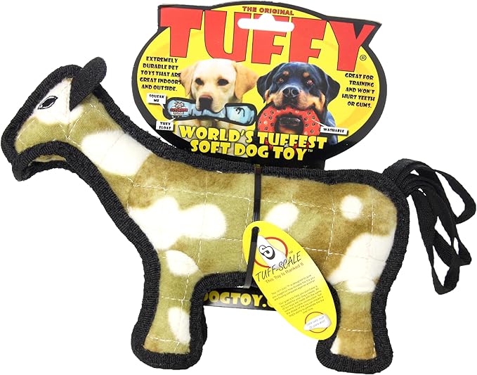 TUFFY - World's Tuffest Soft Dog Toy -Barnyard- Multiple Layers. Made Durable, Strong & Tough. Interactive Play (Tug, Toss & Fetch). Machine Washable & Floats. (Horse, Jr 2 Pack)
