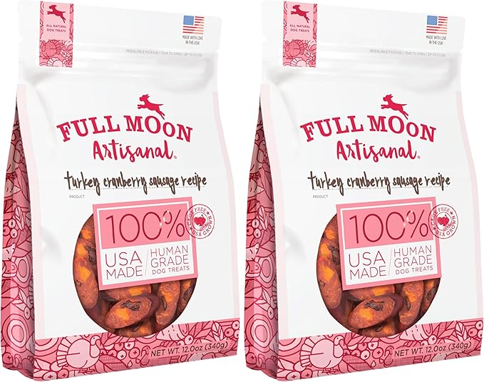 Full Moon Turkey Cranberry Sausage 12.0 oz (Pack of 2)