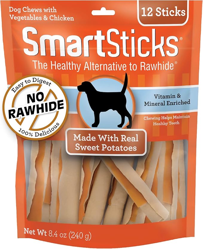 SmartBones SmartSticks, Treat Your Dog to a Rawhide-Free Chew Made With Real Meat and Vegetables