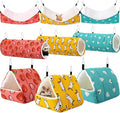 Abbylike 9 Pieces Rat Guinea Pig Hanging Hammock Ferret Cage Accessories Small Pet Hideout Tunnel Cave Hanging Hammock Hamster Toy Accessories for Ferret Hamster Chinchilla(Strawberry)