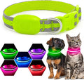 Flashseen LED Dog Collar, Light Up Dog Collar USB Rechargeable, Brightest Dog Lights for Night Walking, Adjustable Dog Collar Light for Dog Safety (Green, X-Small)
