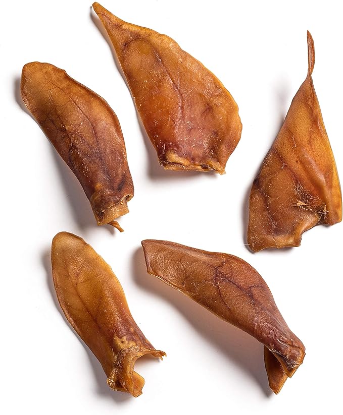 Jack&Pup Half Pig Ears for Dogs, All Natural Single Ingredient Pigs Ears Halves - Premium Dog Ear Treat - Dog Chew Treats for Large and Small Breeds (18 Pack)