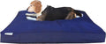 Dogbed4less Medium Shredded Memory Foam Dog Bed Pillow with Waterproof Liner and Heavy Duty Nylon Cover 37X27 Inches, Blue