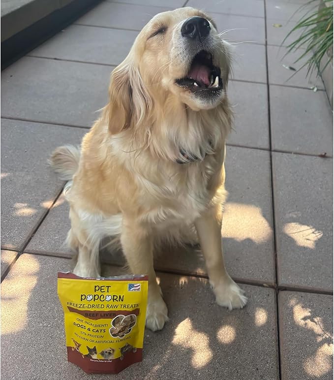 Freeze-Dried Raw Treats - Beef Liver - 2.5oz Bag, Dog & Cat Snacks, Single Ingredient, Natural, Pet Food Topper, Protein‑Packed Meat