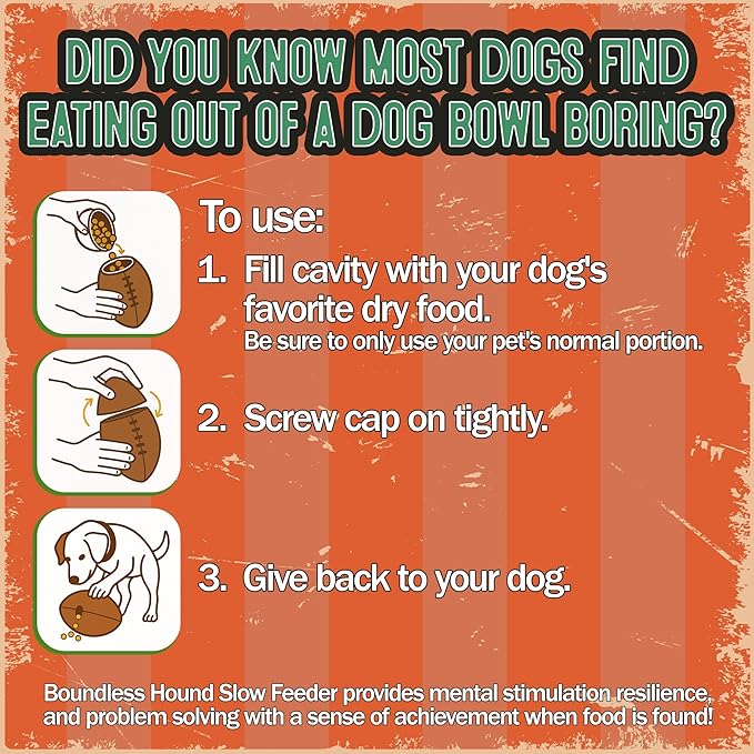 Food Puzzle Feeder for Large or Medium Dogs, Mentally Stimulating Enrichment Toy, Made in USA, BPA-Free Durable Foraging Toy, Reduces Anxiety and Destructive Behavior, Slow Feeder Dog Bowls, 5C