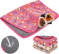 YUEPET Waterproof Guinea Pig Blankets Washable 3 Pack Small Animal Fleece Cage Liners Pet Soft Sleep Mat Pad Cover Warm Flannel Throw for Hamster Guinea Pig Rabbit Chinchilla Hedgehog Ferret 30"×16"