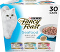 Purina Fancy Feast Grilled Wet Cat Food Seafood Collection in Wet Cat Food Variety Pack - (Pack of 30) 3 oz. Cans