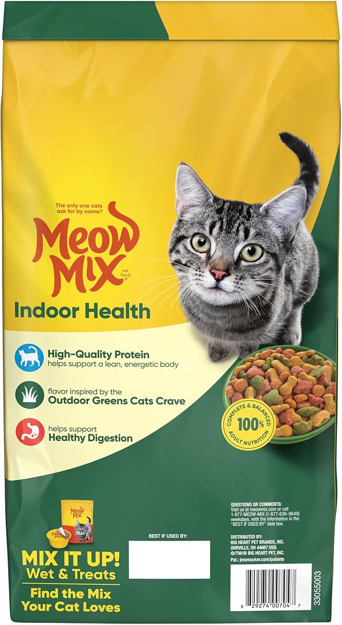 Meow Mix Indoor Health Dry Cat Food, 6.3 Pound Bag
