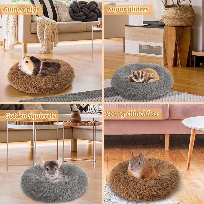 PETKNOWS 2 Pieces Guinea Pig Beds, Hamster Beds, Thickened and Warm Winter Guinea Pig Beds for Dwarf Rabbits, Chinchillas, Hamsters, Hedgehogs, Ferrets, Maned Lizards and Rats