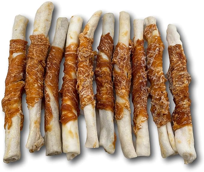Top Dog Chews - All Natural Chicken Wrapped Rawhide Dog Twists (50 Pack)