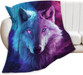 Wolf Blanket, Wolves Decor Throw Blankets, Wolf Gifts for Men Boys Girls Women Lover Adult Cozy Fleece Flannel Bedding Stuff Animal Plush for Couch Sofa Bed 80"X60"