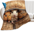 banonaty Guinea Pig Blanket Cute Throw Blankets Cozy Fleece Flannel Plush Bedding Guinea Pig Stuff Gifts for Men Women Boys Girls Teens Adults for Couch Sofa Bed Decor 50"X60"