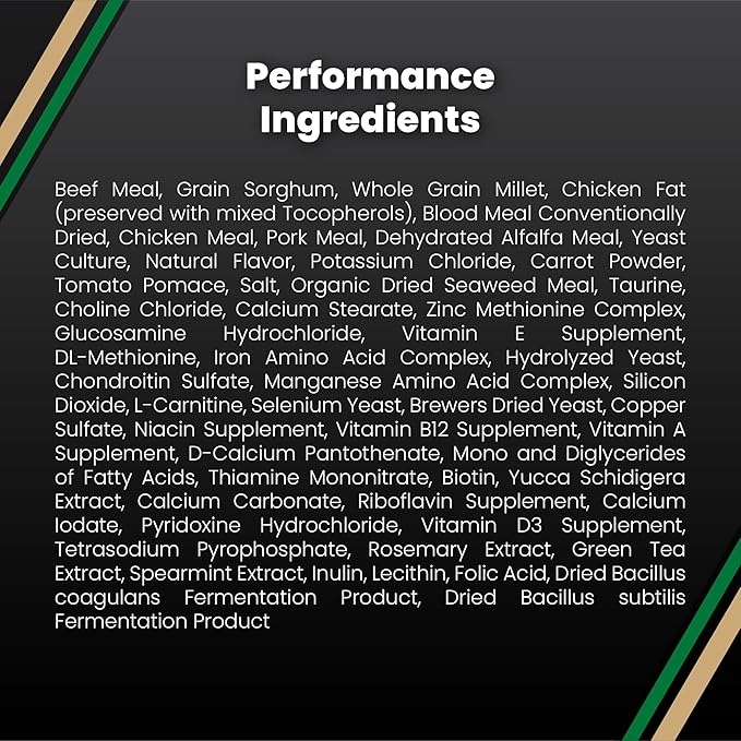 VICTOR Super Premium Dog Food – Performance Dry Dog Food from Beef, Chicken and Pork Meal – 26% Protein for Active Adult Dogs – Includes Glucosamine and Chondroitin for Hip and Joint Health, 40lbs