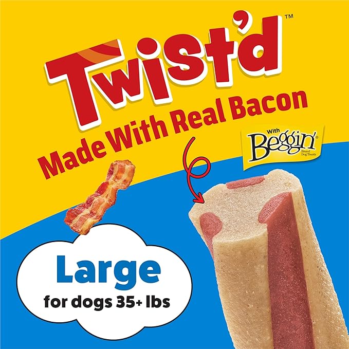 Purina Busy with Beggin’ Twist’d Adult Dog Chew Bone Treats - (Pack of 6) 2 ct. Pouches