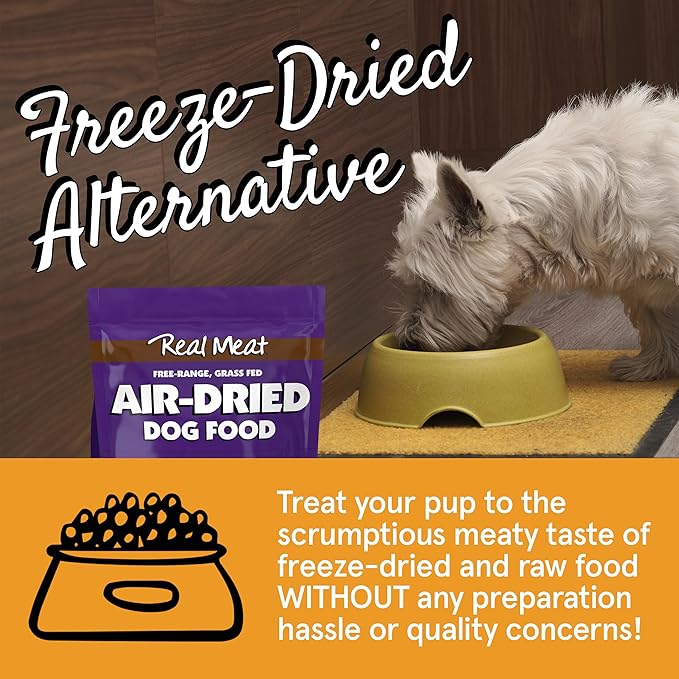 TRMC Real Meat Air Dried Dog Food w/Real Lamb - 8lbs of USA-Crafted Grain-Free Real Meat Dog Food Sourced from Hormone-Free, Free Range, Grass-Fed Lamb - Digestible, Natural, High Protein