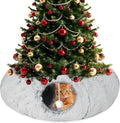 Plush Cat Tunnel Bed for Indoor Cats, Collapsible Cat Donut Tunnel with Central Mat, Fluffy Cats Cave Tube with Hanging Ball for Kitten Rabbit Puppy Ferret