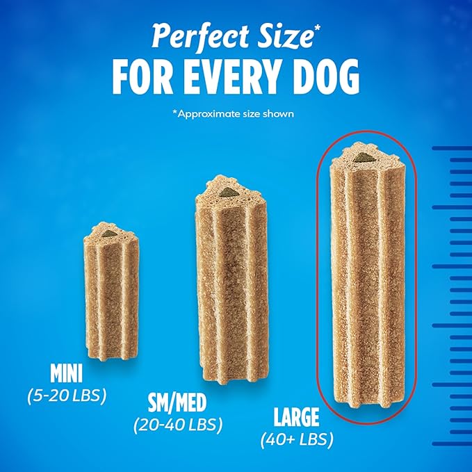 DentaLife ActivFresh Pack of 2 Dog Chews for Large Dogs 40 lbs. and Up, Dental Chews to Freshen Breath, Chicken Flavor, 35 oz. Each, 30 Chews Each/60 Total Chews - 30 ct. Pouch