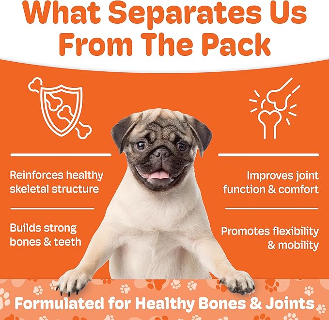 Boneo Canine | Patented Dog Bone and Joint Supplement | Vet-Recommended Lactoferrin Formula | Beyond Glucosamine | All Ages & Breeds | 90 Dual PackChewable Tablets, Liver Flavor