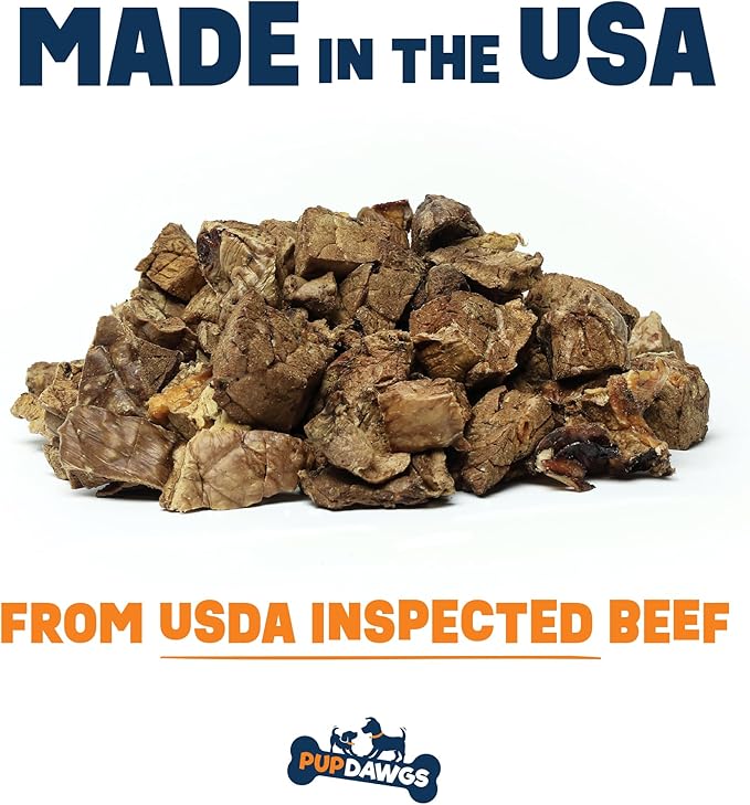 Dried Beef Lung Dog Treats Made in USA | Healthy Training Treats | Low Calorie | Natural Dehydrated | 2.5 lb Package
