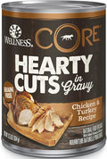 Wellness CORE Hearty Cuts Natural Wet Grain Free Canned Dog Food, Chicken & Turkey, 12.5-Ounce Can (Pack of 12)