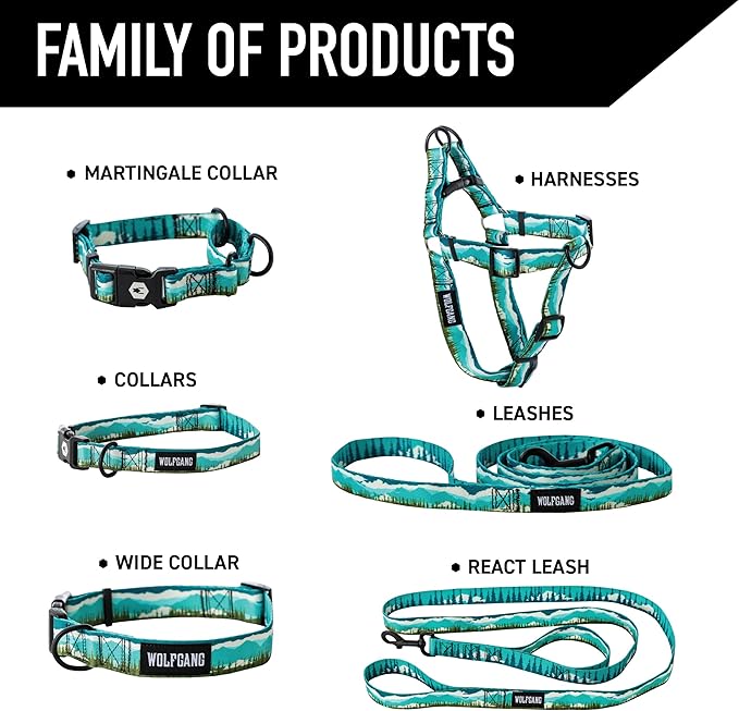 Wolfgang Heavy Duty Adjustable Dog Harness, Pull-Tested to Over 800 lbs for Walking & Training, GreatEscape Print, Medium