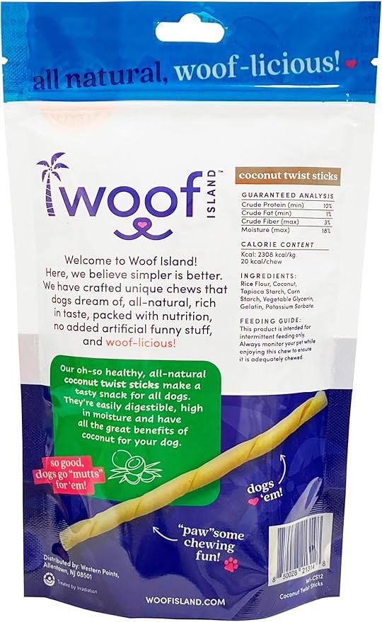 Coconut Doggie Chews - Premium, All Natural Coconut Pet Treats - Healthy Puppy & Vitamin Rich Rawhide Free Chews