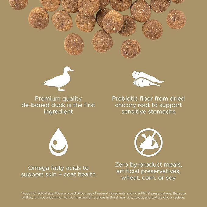Go! Solutions Sensitivities Limited Ingredient Duck Grain-Free Dry Dog Food, Chicken-Free Kibble Made by Experts for Sensitive Stomachs & Food Allergies, for Puppies, Adults, & Seniors, 22 lb Bag