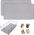 Guinea Pig Cage Liners, 28''X56'' Washable Guinea Pig Pee Pads, Non Slip Reusable Super Absorbent Guinea Pig Training Mat Bedding Fleece for Small Animals Hamster Rabbit Chinchilla Rat, 2Packs