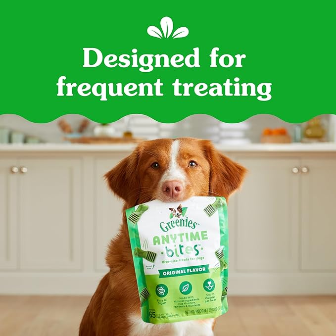 Greenies Anytime Bites Dog Treats, Mint Flavor, Dog Training Treats, 24 oz. Bag