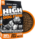 Bully Max Dry Dog Food for Adults & Puppies - High Protein & Fat for Muscle & Weight Gain - High Performance Dog Food Supplements - Small & Large Breed Dogs (535 Calories Per Cup), Chicken, 15lb Bag