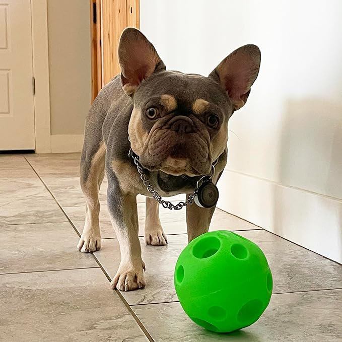 Interactive Treat Ball with Large Hole 4 Pack - Durable Chew Toy for Dispensing Treats and Promoting Active Play for Dogs, Pigs, Rabbits, and Other Pets