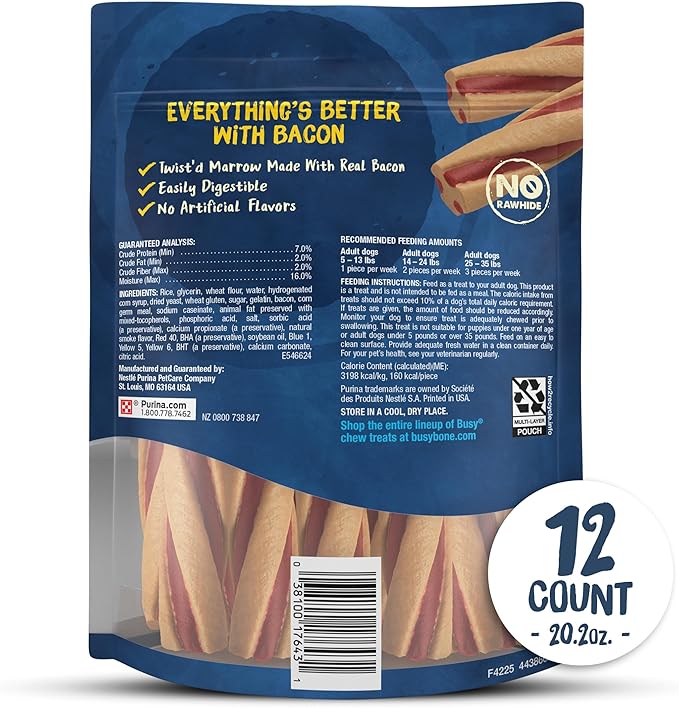 Purina Busy with Beggin’ Twist’d Mini Adult Dog Chew Bone Treats - 12 ct. Pouch