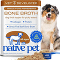 Native Pet Bone Broth for Dogs and Cats - Made with Real Beef Bone Broth, Dog Food Toppers for Picky Eaters - Provides Extra Hydration & Nutrition for Joint Strength, Immunity & Heart Health-96 Scoops