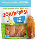 Half Pig Ears for Dogs Large, All Natural, Single Ingredient Pigs Ears for Dogs - Premium Dog Ear Treat - Dog Chew Treats for Large and Small Breeds (12 Pack)