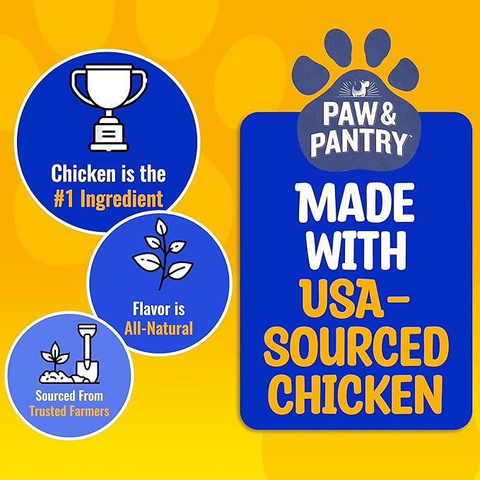 Paw & Pantry 5" Soft & Chewy USA-Chicken Wrapped Sticks for Dogs - Pack of 8 Rawhide Free Chicken Dog Treats - Grain-Free & Highly Digestible Chicken Wrapped Dog Treats - Great Savory Flavor