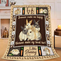 Bunny Throw Blanket Rabbit Bunny Stuff Gifts for Kids Girls Boys Adults Women Men Soft Cozy Warm Plush Fluffy Fuzzy Fleece Blanket 40''X50''