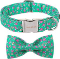Unique style paws Cartoon Dog Collar with Bow Spring Summer Puppy Collar with Strawberry Flower for Small Medium Large Boys Girls Dogs