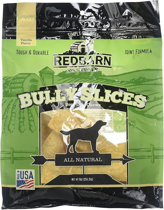 Redbarn Bully Slices for Dogs, Highly Palatable, Long-Lasting Natural Dental Treats with Functional Ingredients, 9 oz. (Pack of 4) - Variety Pack