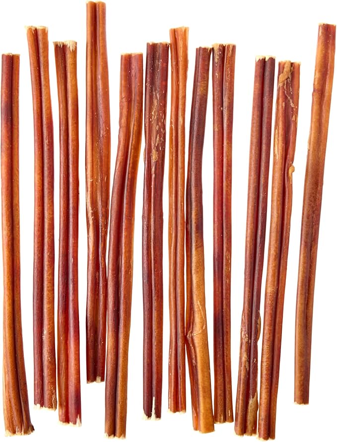 Amazon Brand - Wonder Bound Bully Sticks Dog Treats, All-Natural, Highly Digestible, Long Lasting Dog Beef Treats, 12 inch, (12 Count)