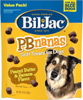Bil-Jac PB-Nanas Soft Treats for Dogs, Peanut Butter Banana Flavor, Made with Real Chicken Liver, 10oz (2-Pack)
