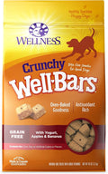 Wellness WellBars Dog Treats, Natural, Training Treat, Grain Free, Crunchy Yogurt, Apples & Banana (45 Ounce Bag)