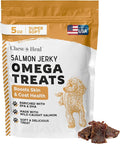 Chew + Heal Labs Omega Salmon Jerky - Soft & Healthy Dog Treats for Skin & Coat Health - 5 oz Wild-Caught Alaskan Salmon Treats & Jerky for Dogs - Made in USA