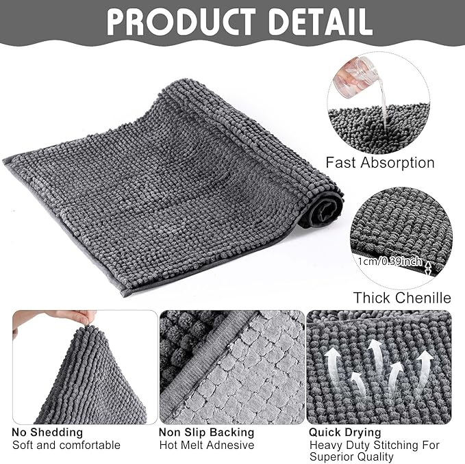 Amylove 4 Pcs Guinea Pig Cage Liner Washable Fleece Pee Pads Pet Dog Cat Bedding Training Mat for Small Animal Guinea Pig Puppy Bunny Hamster(14 x 28 Inch,Rectangular,Dark Gray)