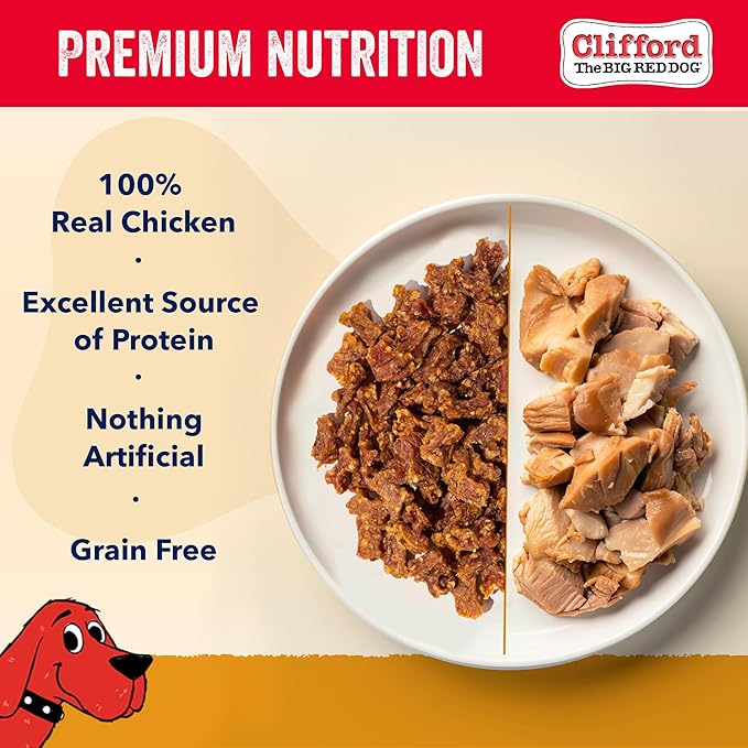 Clifford The Big Red Dog Soft Training Treats for Puppies and Dogs – Healthy, High Protein, Grain Free, Soft Puppy Treats for Small Dogs and Large – Real Chicken Mini Bites – 5oz